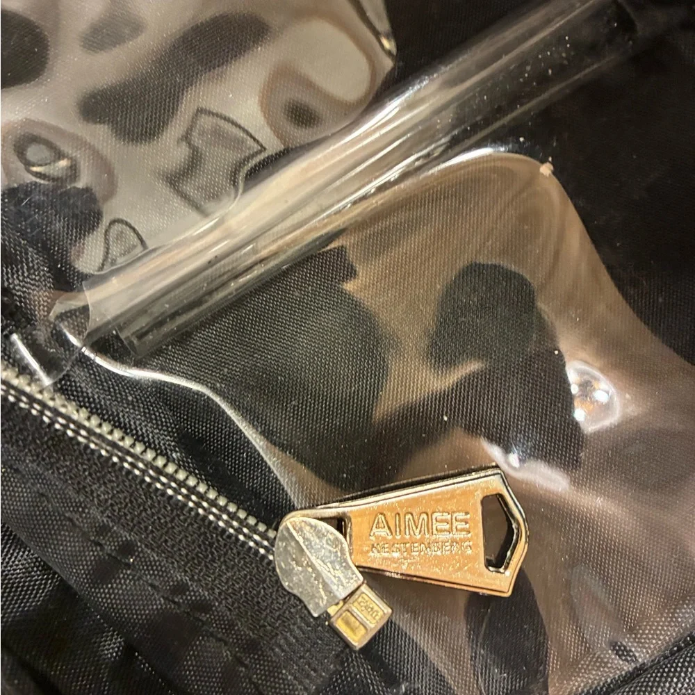 Aimee Kestenberg Black and Gold make up‎ bag